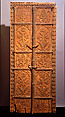 Pair of Flower Style Doors, Wood; carved with residues of paint